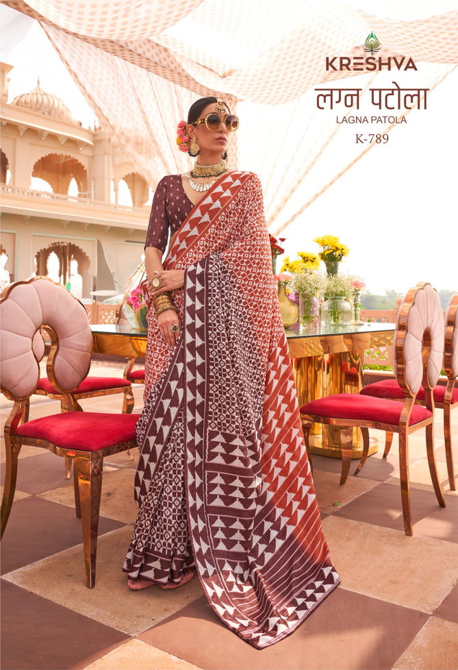 Lagna Patola By Kreshva Mercerized Sigma Silk Saree Wholesale In India